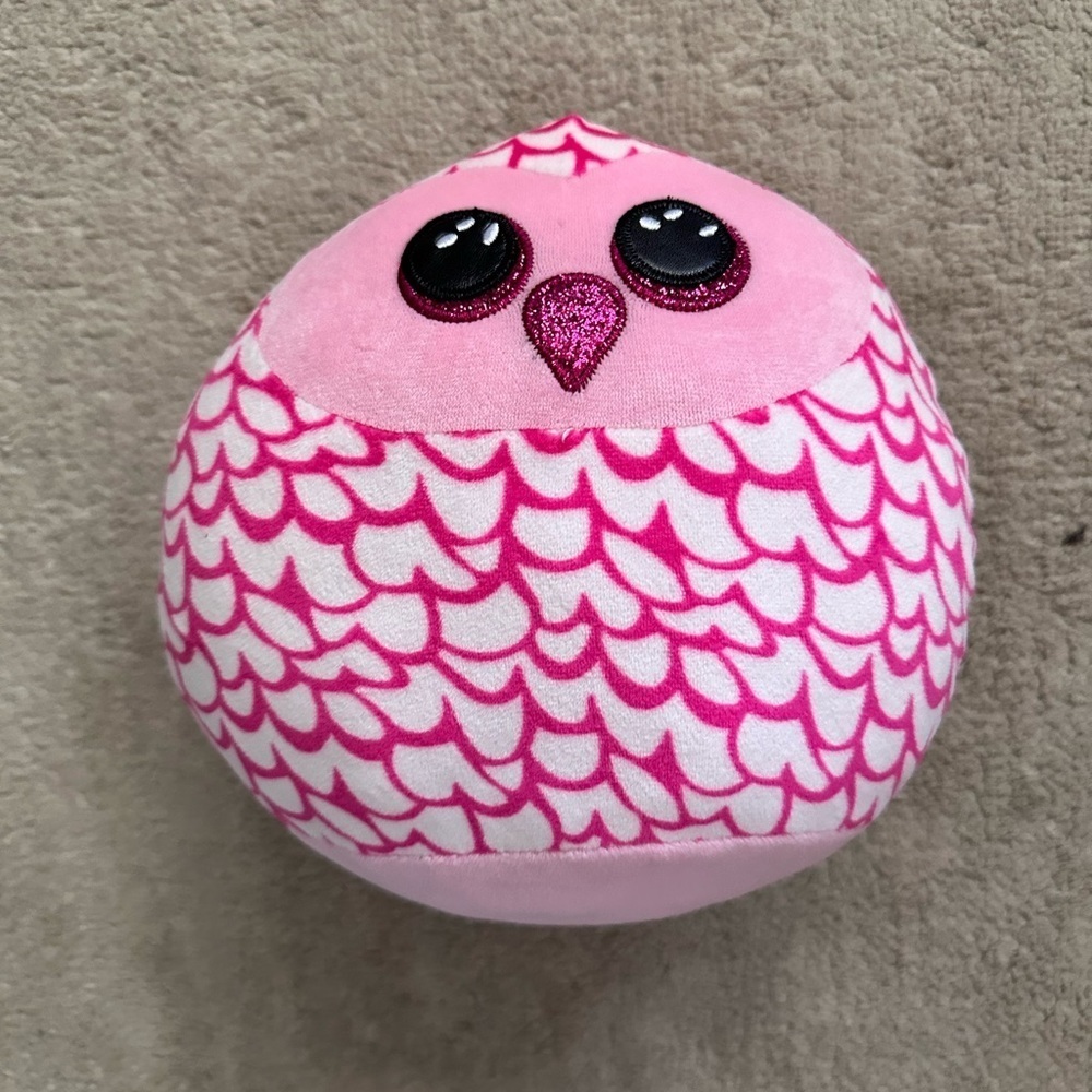 TY Squish- A- Boos Pillow Plush Pinky Owl